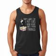 That's What I Do I Pet Cat I Read Books Tuxedo Cat Bookworm Men Tank Top