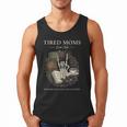 Tired Moms Book Club Dark Floral Coffee Skeleton Men Tank Top