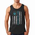 USA Flag Best Dog Dad Ever American Puppy Lover Paw Men Tank Top