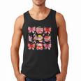 Valentine Cupid Coquette Pink Bow Apple Books Teacher Men Tank Top