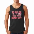Valentine Day Book Read Your Heart Out Lovers Teacher Kids Men Tank Top