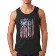Vintage USA Flag Proud Swimming Dad Swim Swimmer Silhouette Men Tank Top