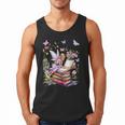 Watercolor Butterfly Fairy Read Book Library Fantasy Novel Men Tank Top