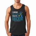 I Wear Blue For My Son Autism Awareness Mom Dad Parents Men Tank Top