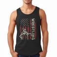 Wrestling US Flag Dad Wrestler Patriotic 4th Of July Men Tank Top