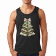 Xmas Tree Books Merry Christmas Coquette Bow Teacher Holiday Men Tank Top