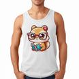 Adorable Book Lover Chipmunk With Reading Glasses Cute Premium Men Tank Top