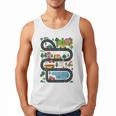 On Back Tired Dads Club Car Race Track On Dad Daddy Men Tank Top On Back Tired Dads Club Car Race Track On Dad Daddy Men Tank Top