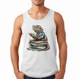 Bearded Dragon Reading Books Matching Bookworm Librarian Men Tank Top