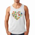Book Lover Librarian Books Heart Valentine Men Tank Top
