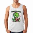 Book Lover Reading Dinosaur Readosaurus Library Men Tank Top