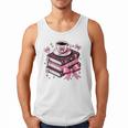 All Booked For Valentine's Teacher Coquette Bow Coffee Book Men Tank Top