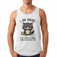 Cat Glasses Coffe Books I Am Awake Please Respect My Privacy Men Tank Top