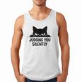 Cat For Cat Lover Mom Dad Cat Judging You Silently Men Tank Top