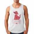 Clifford The Big Red Dog Pink Text With Bow Illustrated Book Men Tank Top