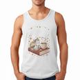 Coffee Cats & Books Cute Cat Book Lover Reading Men Tank Top