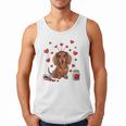 Cute Dachshund Valentine's Day Heart Love Dog Mom Dog Dad Men Tank Top
