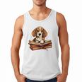 Cute Dog Beagle Reading Book Men Tank Top