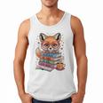 Cute Fox Read More Be Kind Stay Weird Reader Geek Book Lover Men Tank Top