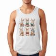 Cute Teacher Bunny Rabbit Reading Easter Bunnies Book Lovers Men Tank Top