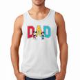 Disney Mickey And Friends Mickey Minnie Dad Collegiate Logo Men Tank Top