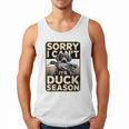 Duck Hunting Dog Sorry I Cant Its Duck Season Dad Joke Men Tank Top