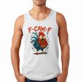 F-Caw-F Rooster F Awk F Chicken Coffee Romance Books Lover Men Tank Top