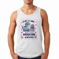 Just A Girl Who Loves Dragons And Books Lover Reading Book Men Tank Top