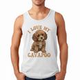 I Love My Cavapoo For Mom Dad Kids Men Tank Top