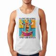 Love Reading And Giraffes Cute Giraffe Reading Book Lovers Men Tank Top