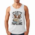 Papillon Dog Breed Life Is Better With Books And Papillons Men Tank Top
