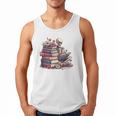 Reading A Book Per Day Keeps Reality Away Skeleton Books Men Tank Top