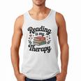 Reading Is My Therapy Book Lover Bookworm Men Tank Top