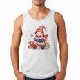 Snowman Reading Books Lovers Christmas Librarian Bookworm Men Tank Top