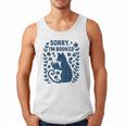 Sorry I'm Booked Cat Reading Book Boho Flowers Vintage Men Tank Top