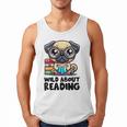 Wild About Reading Book Lover Pug Dog Men Tank Top Wild About Reading Book Lover Pug Dog Men Tank Top