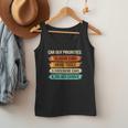 Car Guy Priorities Cars Garage Lover For Men Dad Men Tank Top