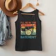 Drumming Basement Drum Set Drummer Rock Dad Grandpa Men Tank Top