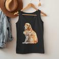 I Love Dad Patriotic Golden Retriever Canine Dog Lover Men Tank Top