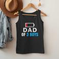 Matching Father's Day Low Battery Dad Of 3 Boys Men Tank Top