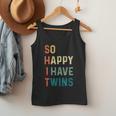 So Happy I Have Twins Mom Dad Parent Saying Slogan Men Tank Top