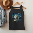 Van Gogh Starry Night Cat For Cat Lover Cat Mom And Cat Dad Men Tank Top