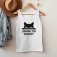 Cat For Cat Lover Mom Dad Cat Judging You Silently Men Tank Top