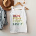 Fishing Here-Fishy Bass Fish Dad Men Tank Top