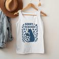 Sorry I'm Booked Cat Reading Book Boho Flowers Vintage Men Tank Top