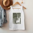 US Flag Deer Elk Buck Camoflage Hunting Hunter Dad Grandpa Men Tank Top