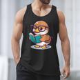 Adorable Book Lover Mallard Duck With Reading Glasses Cute Men Tank Top