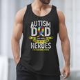 Autism Dad Some People Look Up To Their Heroes Autism Men Tank Top