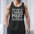 BBQ Grilling Dad Smoking Meat Barbecue Pun Pit Master Father Men Tank Top