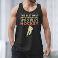 The Best Dads Have Daughters Who Play Hockey Vintage Men Tank Top